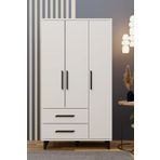 Metalia -A MODENA AYAKLI SİYAH KULPLU GARDIROP GM 177