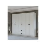 Metalia GM 069 Delüx 6 Kapı 2 Çekmeceli Düğme Kulplu Gardırop