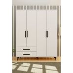Metalia GM 070-A Novado Siyah Kulplu Ayaklı Gardırop