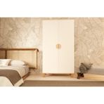 Metalia Gm 1002 2 Kapaklı Ayaklı Bohem Gardırop - Atlantik Çam - Beyaz
