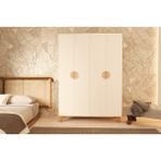 Metalia Gm 1004 4 Kapaklı Ayaklı Bohem Gardırop - Atlantik Çam - Beyaz