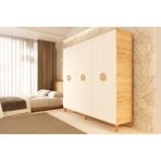 Metalia Gm 1006 6 Kapaklı Ayaklı Bohem Gardırop - Atlantik Çam - Beyaz