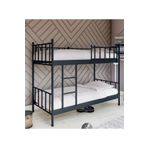 Metalia GM 126 Siyah 90x190 cm Ayarlanabilir Çiftli Ranza