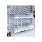 Metalia GM-127 Beyaz 90x190 cm Ayarlanabilir Çiftli Ranza