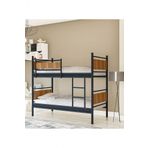 Metalia Gm 128 Star Ahşap Metal Ranza Siyah-Ceviz