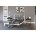 Metalia Gm 228 Gözde Beyaz Dublex Tek Kişilik Karyola 90X190 - 90 x 190 cm
