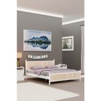Metalia Gm 305 Modern Çift Kişilik Ahşap Metal Beyaz Sonomo Karyola 150X200