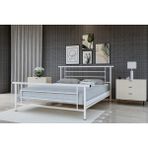 Metalia Gm 412 Zambak Çift Kişilik Metal Karyola Beyaz 160X200 - 160 x 200 cm