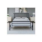 Metalia Gm 412 Zambak Çift Kişilik Metal Karyola Siyah 160x200