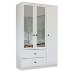 Metalia Gm 853 Home 3 Kapılı 2 Çekmeceli Düğme Kulplu Aynalı Gardırop