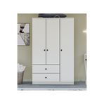 Metalia GM 854 Home 3 Kapılı 2 Çekmeceli Düğme Kulplu Gardırop