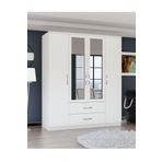 Metalia Gm0035 Esil 4 Kapılı 2 Çekmeceli Aynalı Gardolap Beyaz
