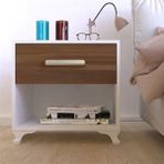 Metalia GM026 Beyaz Tek Çekmeceli Komidin