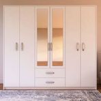 Metalia GM033 Lüx 6 Kapı 2 Çekmeceli Aynalı Gardrop