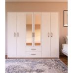 Metalia Gm315 Cesar 6 Kapı 2 Çekmeceli Beyaz Aynalı Gardırop Suntalam Malzemeden Modern Tasarım