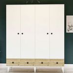 Metalia GM812 4 Kapılı 2 Çekmeceli Gardrop