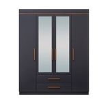 Metalia GM815 Nisa Delüx 4 Kapı 2 Çekmeceli Gardrop