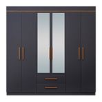 Metalia GM820 Armina Lüx 6 Kapı 2 Çekmeceli Aynalı Gardrop