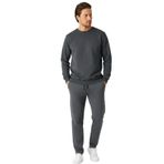 METALIC Antrasit Relaxed Fit Bisiklet Yaka Sweatshirt Düz Paça Erkek Eşofman Takımı S