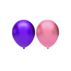 Metalik Balon Seti 100 Adet ( Pembe, Mor)
