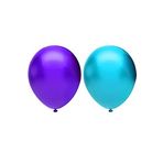 Metalik Balon Seti 50 Adet ( Açık Mavi, Mor)