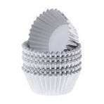Metalik Folyo Cupcake Kalıbı Muffin Pet Kapsül No:1 (150 Adet) Gümüş