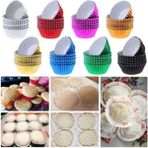 Metalik Folyo Cupcake Kalıbı Muffin Pet Kapsül No:3 (150 Adet) Karışık Renk - Renkli