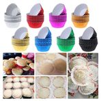 Metalik Folyo Cupcake Kalıbı Muffin Pet Kapsül No:3 (150 Adet) Karışık Renk