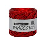 Metalik İp Metalik Yün Maccaroni Yarn İpler Metalik Örgü İpleri Metallic Yarn Örme Çanta İpi Parlak İp Örme Çanta İçin İp-KIRMIZI Renk