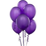 METALİK MOR BALON 10'LU