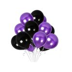 Metalik Mor Siyah Balon 12 İnç 10 Adet
