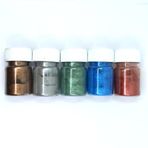 Metalik Sedefli Pigment Toz Boya Seti 5 Renk Set Fiyatıdır