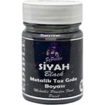 Metalik Toz Boya Siyah 10 gr Yenilebilir Simli Boya