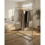 Metaliz Gold Metal Konfeksiyon Askısı - Minimalist Elbise Askılığı - Butik Tipi Eşek Askı