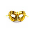 Metalize Parlak Parti Maskesi Altın Gold Renk 16x7 cm EvnSMRG048