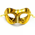 Metalize Parlak Parti Maskesi Altın Gold Renk 16X7 Cm