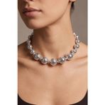 Metalize Top Taşli Choker Kolye