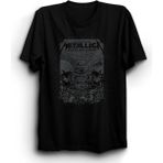 Metallica, Black Album, Rock, Metal Tişört - Beyaz - XL