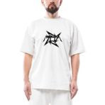 Metallica Blade Logo Oversize Beyaz Tişört - XL