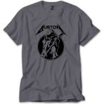 Metallica Cliff Burton Guitar Gri Tişört