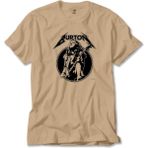 Metallica Cliff Burton Guitar Krem Tişört Liyada - XL
