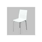 Metallica Concept Casella Roy Plastik Sandalye Metal Krom Ayak Mutfak Salon Çalışma Sandalyesi 1 Adet Beyaz