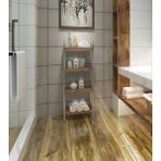 Metallica Concept Sahra Krom 4 Katlı Ahşap Raf Banyo Köşe Rafı Düzenleyici Organizer Raf - Krom Rengi