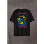 Metallica For Whom The Bell Tolls New Yeni Rock Metal Müzik Sırt Ön Baskılı Oversize Tişört Unisex T-Shirt