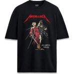 Metallica Justice Özel Tasarım Baskılı Unisex Siyah Tişört