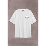 Metallica Kirk Ouija Board Guitar Rock Gitar Sırt Ön Baskılı Oversize Tişört Unisex T-Shirt - Beyaz