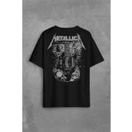 Metallica Kirk Ouija Board Guitar Rock Gitar Sırt Ön Baskılı Oversize Tişört Unisex T-Shirt OVR12S1496