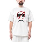 Metallica Never Oversize Beyaz Tişört