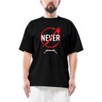 Metallica Never Oversize Siyah Tişört - XL