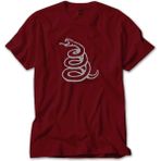 Metallica Snake Logo Kırmızı Tişört Liyada - 4XL